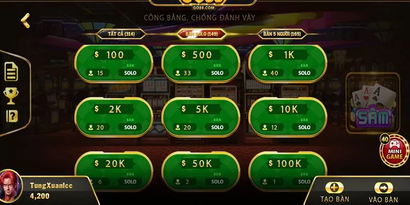 Luật chơi game bài Sâm chi tiết tại Go 88