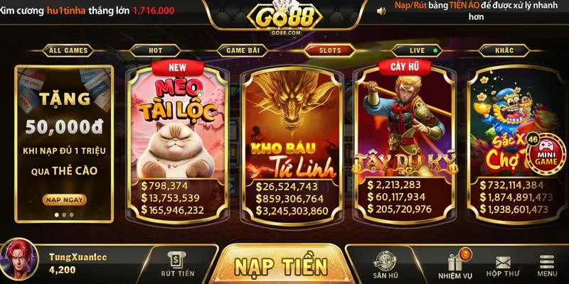 Yếu tố thu hút người chơi cá cược slots tại Go88