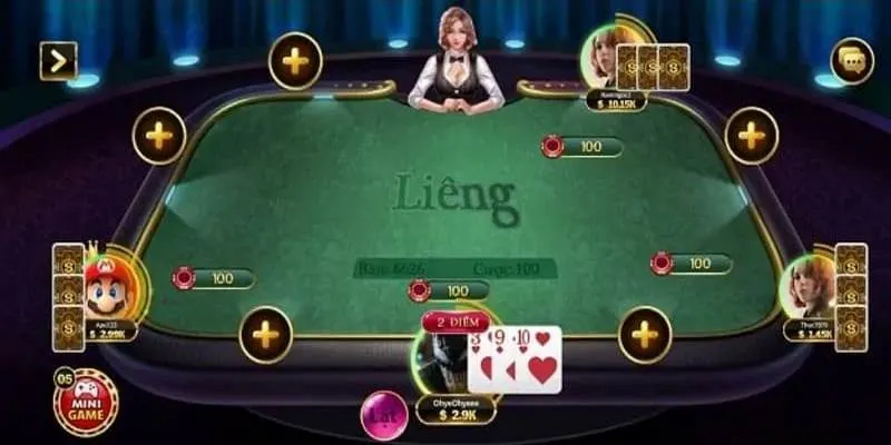 Giao diện game bài Liêng thiết kế ấn tượng, thu hút