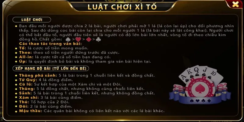 Luật chơi Xì tố chi tiết tại link vào Go88