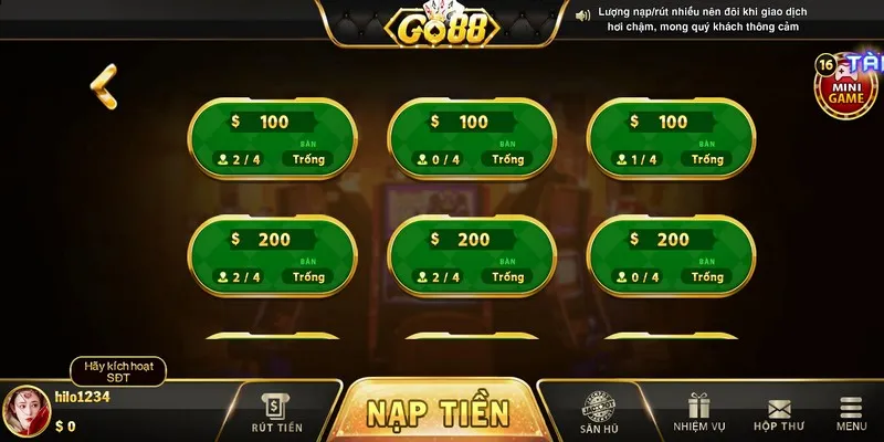 Game bài Phỏm khi tải Go88