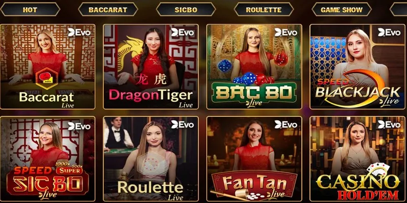 Sảnh live casino VIVO tại link vào Go88