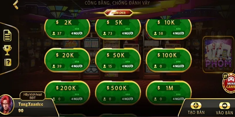 Chiến thuật câu Phỏm dây tại Go88 online