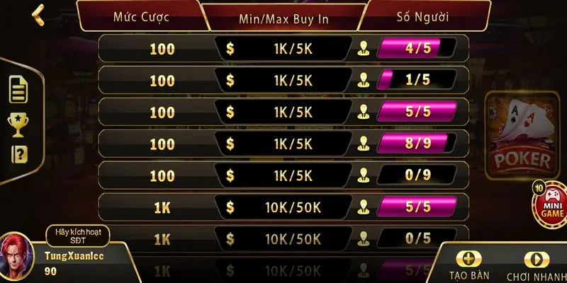 Cách chơi Poker cực đơn giản và dễ thành thạo tại Go 88